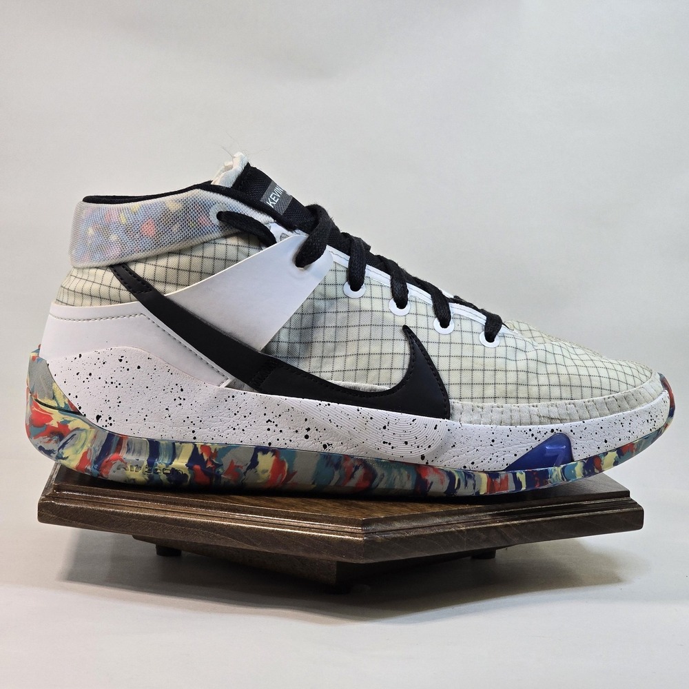 Nike KD 13 Shoes Mens Size 9 White Multicolor Kevin Durant Basketball CI9948-900